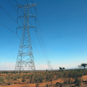 african energy futures: Bild mit Strommast
